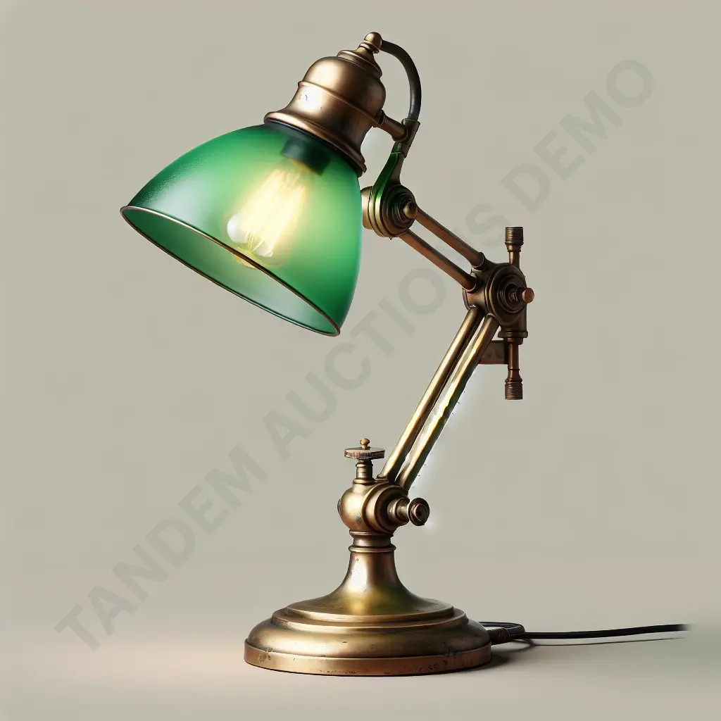 Antique Brass Desk Lamp Image 1++