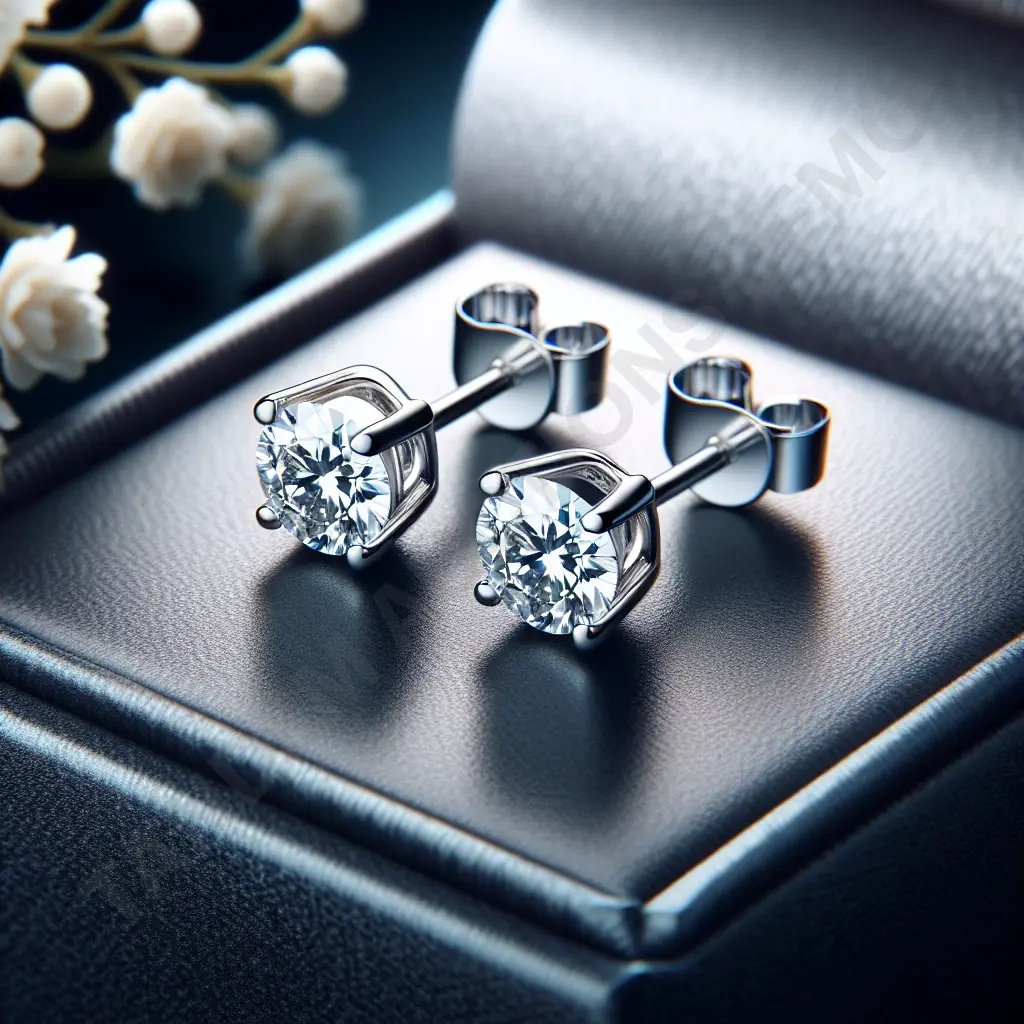 Diamond Stud Earrings Image 1++