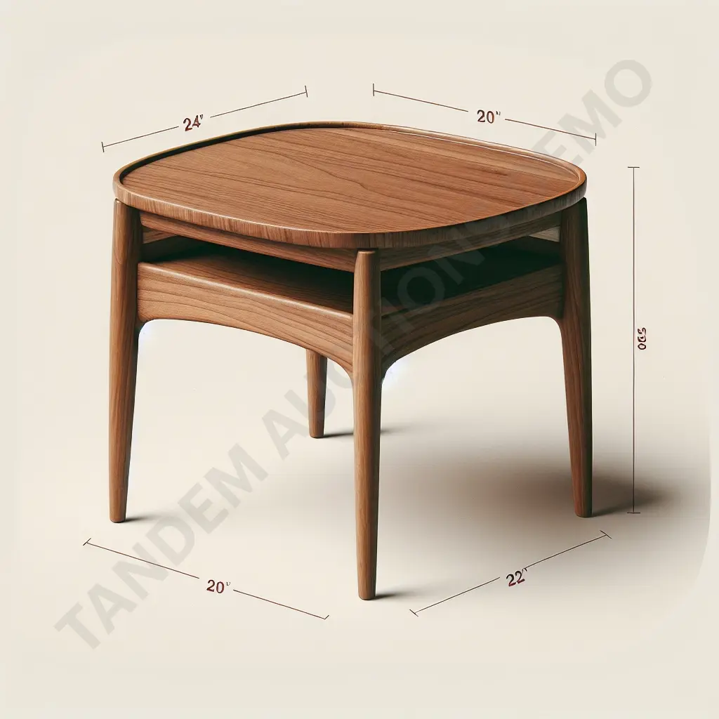 Teak End Table Image 1++